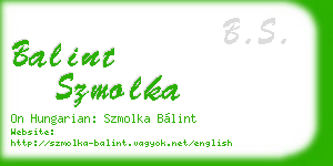 balint szmolka business card